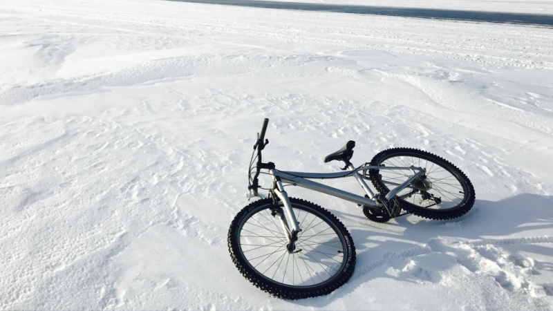 Schnee-Fahrrad